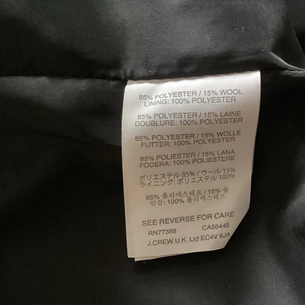 J.Crew Tweed Cropped Moto Jacket, Size 8, Black, White Neon Red, Fall Preppy - Picture 13 of 13